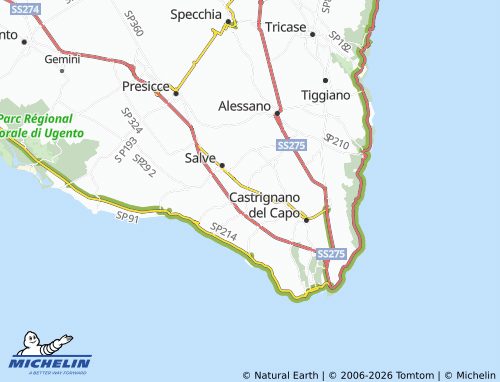 MICHELIN Morciano di Leuca map - ViaMichelin