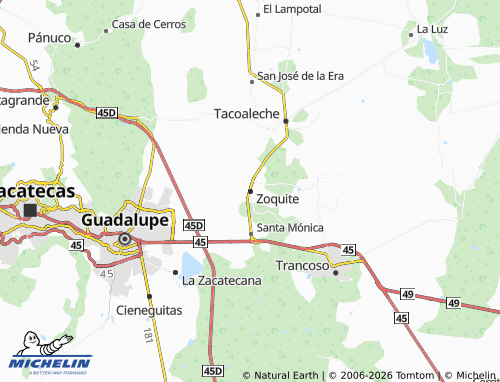 Mapa MICHELIN Zoquite - ViaMichelin