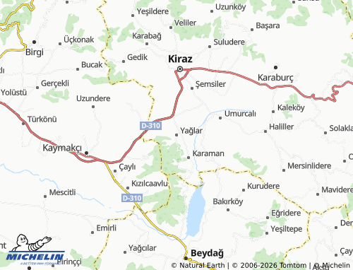 MICHELIN Yağlar map - ViaMichelin