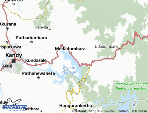 MICHELIN Udawela1 map - ViaMichelin