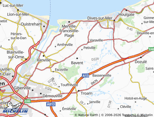 MICHELIN Bavent map - ViaMichelin