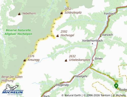 MICHELIN Hinterhornbach map - ViaMichelin