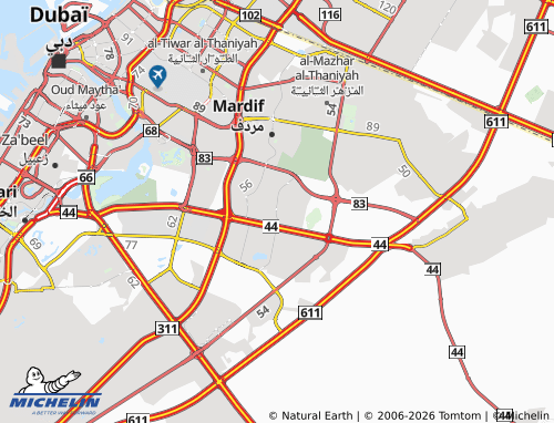 MICHELIN Al Warqa'a Fourth map - ViaMichelin