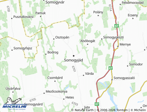 MICHELIN-Landkarte Somogyjád - ViaMichelin