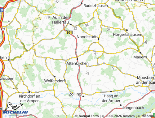 MICHELIN Attenkirchen map - ViaMichelin