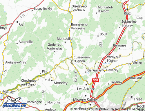 Carte MICHELIN Étuz - ViaMichelin