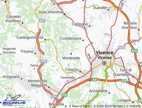 Mapa MICHELIN Monteviale - ViaMichelin