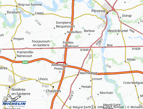 MICHELIN Berny-en-Santerre map - ViaMichelin