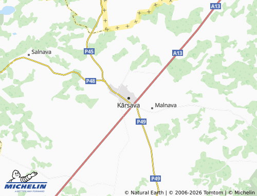 Mapa MICHELIN Kārsava - ViaMichelin