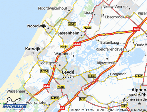 Carte MICHELIN Warmond - ViaMichelin