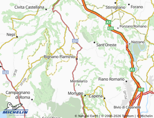 MICHELIN Rignano Flaminio map - ViaMichelin