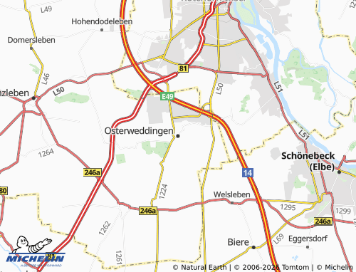 MICHELIN Osterweddingen map - ViaMichelin