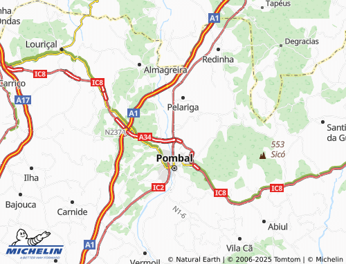 MICHELIN Moncalva map - ViaMichelin