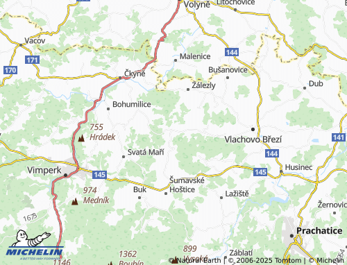 MICHELIN Radhostice map - ViaMichelin