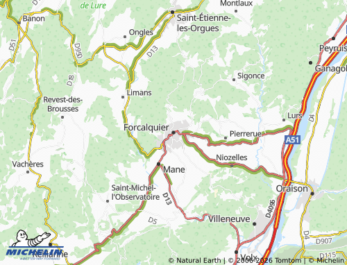 Carte MICHELIN Forcalquier - ViaMichelin
