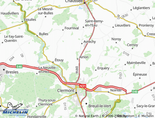 Mapa MICHELIN Airion - ViaMichelin