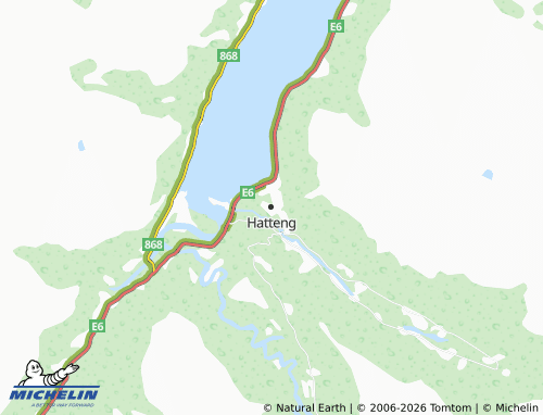 MICHELIN-Landkarte Hatteng - ViaMichelin