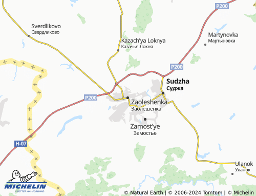 MICHELIN Zaoleshenka map - ViaMichelin