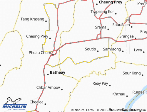 Mapa MICHELIN Khnaor Dambang - ViaMichelin