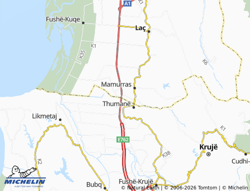 Mapa MICHELIN Fushë-Mamurras - ViaMichelin