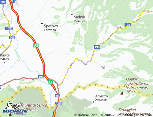Kaart MICHELIN Vranya - ViaMichelin