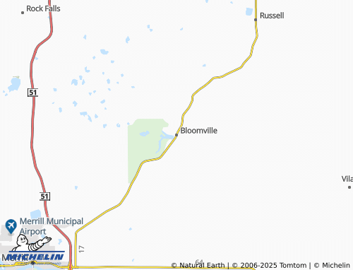 MICHELIN Bloomville map - ViaMichelin