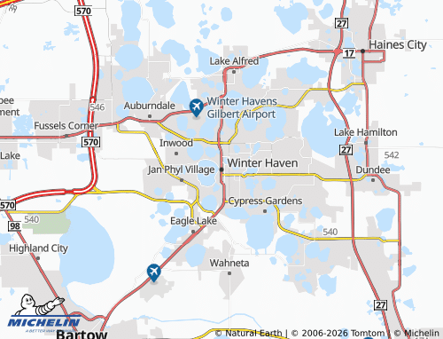 Carte MICHELIN Winter Haven - ViaMichelin