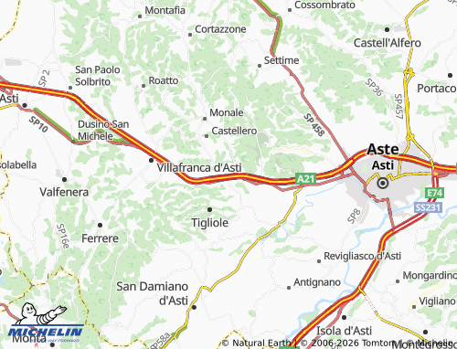 Mapa MICHELIN Baldichieri d'Asti - ViaMichelin