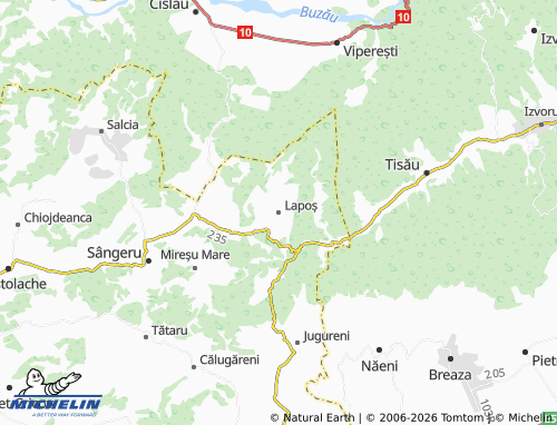 Mappa MICHELIN Lapoș - ViaMichelin