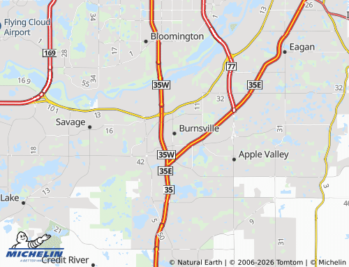 Mappa MICHELIN Burnsville - ViaMichelin