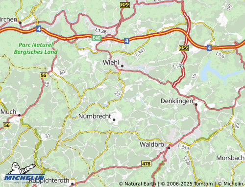 MICHELIN Bierenbachtal map - ViaMichelin