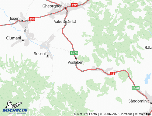 Mappa MICHELIN Voșlăbeni - ViaMichelin