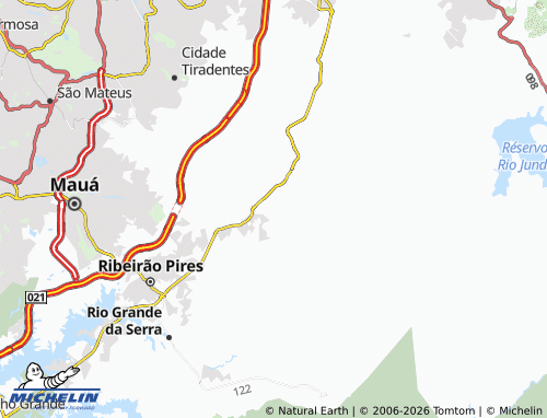 Mapa MICHELIN Chácaras Virgínia - ViaMichelin