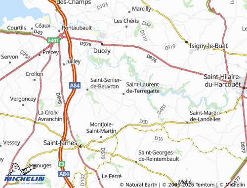 MICHELIN Saint-Laurent-de-Terregatte map - ViaMichelin