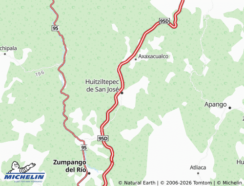 Mapa MICHELIN Huitziltepec de San José - ViaMichelin