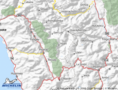 Mappa MICHELIN Huari - ViaMichelin