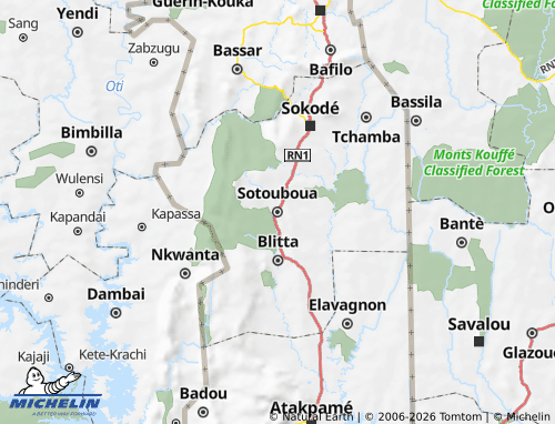 Mapa MICHELIN Sotouboua - ViaMichelin