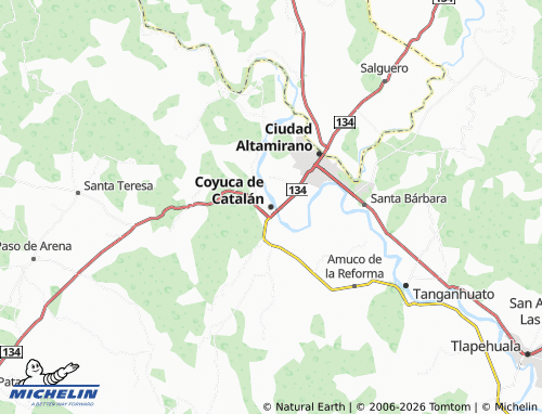MICHELIN Coyuca de Catalán map - ViaMichelin