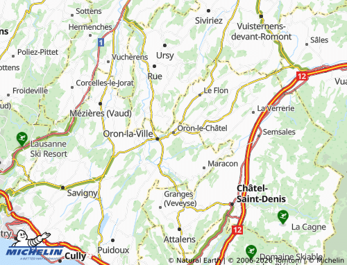 Mappa MICHELIN Oron-le-Châtel - ViaMichelin