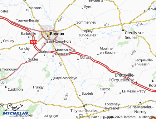MICHELIN Nonant map - ViaMichelin