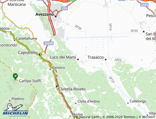 Mappa MICHELIN Luco dei Marsi - ViaMichelin