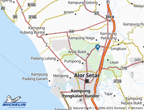 MICHELIN Kampung Gunung Hulu map - ViaMichelin