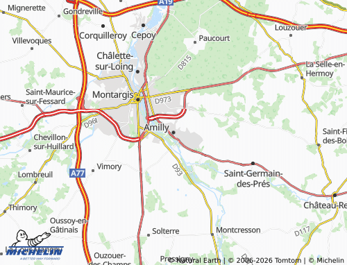 Carte MICHELIN Amilly - ViaMichelin