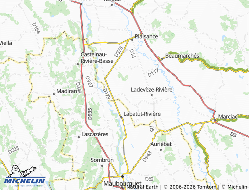 Kaart MICHELIN Tieste-Uragnoux - ViaMichelin
