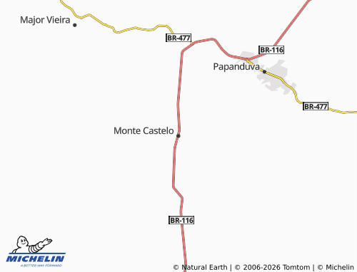 MICHELIN Monte Castelo map - ViaMichelin