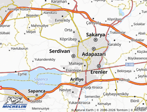 MICHELIN-Landkarte Serdivan - ViaMichelin