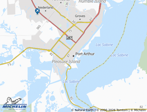 Carte MICHELIN Port Arthur - ViaMichelin