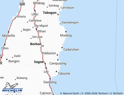 MICHELIN Cadaruhan map - ViaMichelin