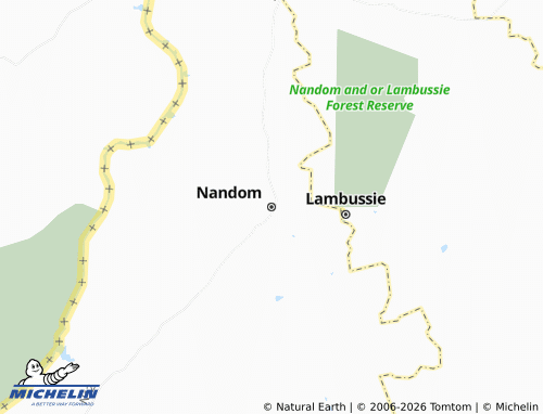 MICHELIN-Landkarte Nandom - ViaMichelin
