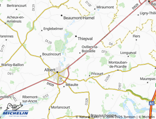 Carte MICHELIN La Boisselle - ViaMichelin